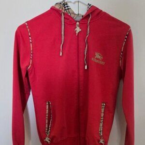 Burberry Girls Hooded Red Sweatshirt Size Small